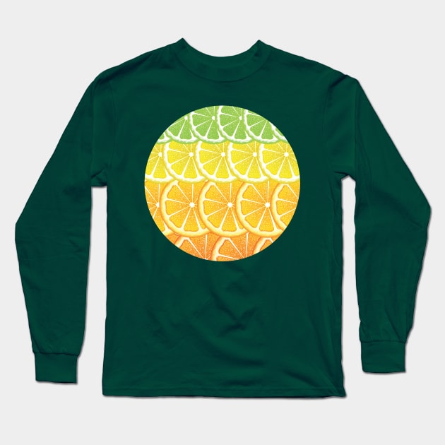 Various Citrus Slices Long Sleeve T-Shirt by AnnArtshock